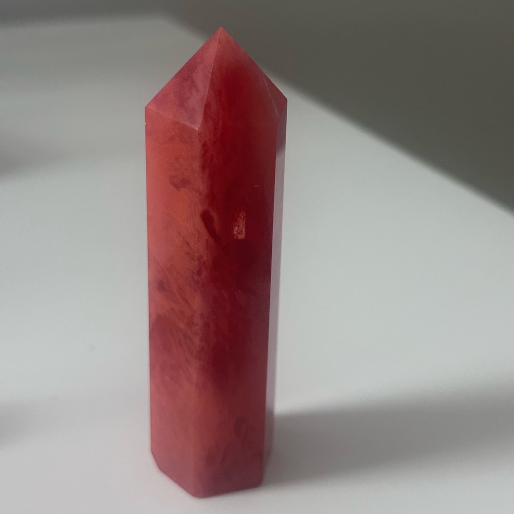 Smoky red tower crystal